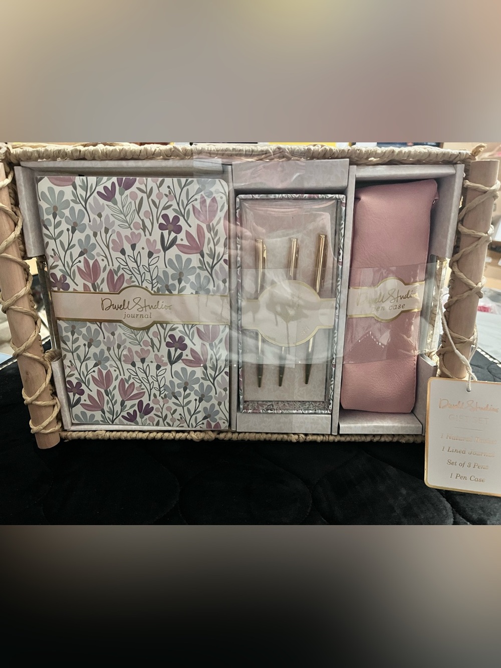 DWELL 4 Item Stationery Gift Set (Basket Included!)